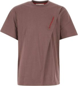 Y Project Bordeaux Cotton Oversize T-shirt Bruin Heren