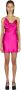 Y Project Satijnen Slip Jurk met Gedrapeerd Detail Pink Dames - Thumbnail 1