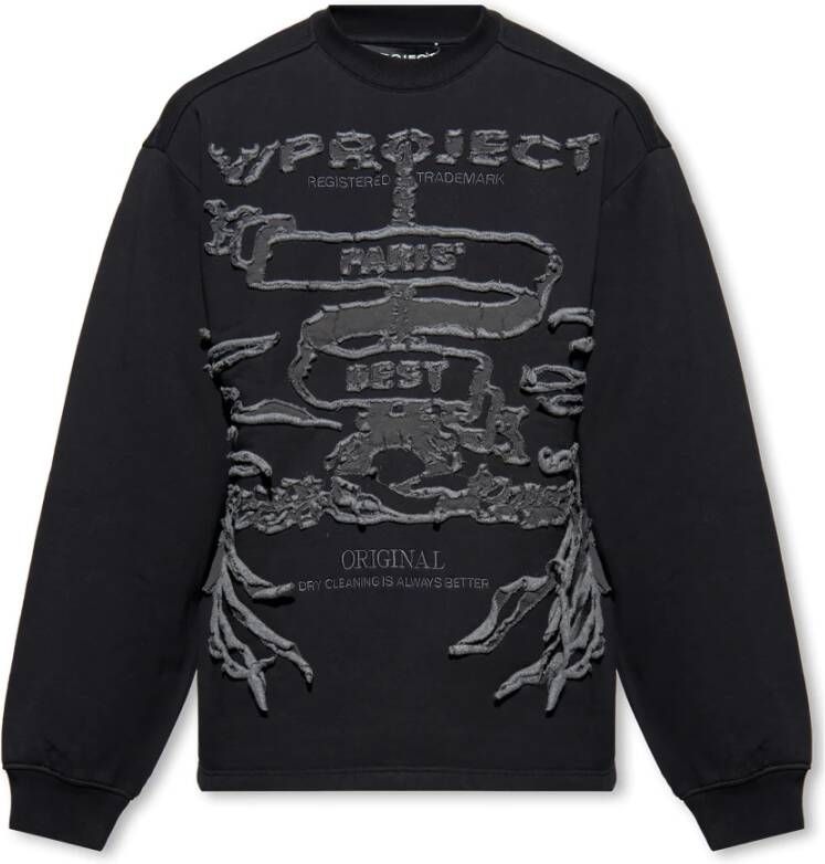 Y Project Sweatshirt met logo Zwart Heren