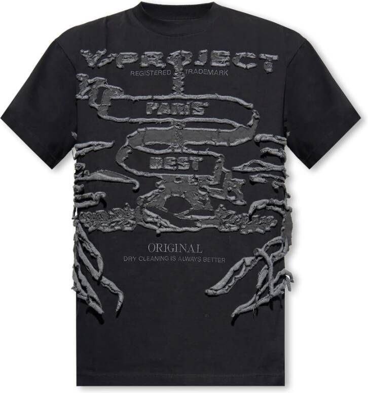 Y Project T-shirt met logo Zwart Heren