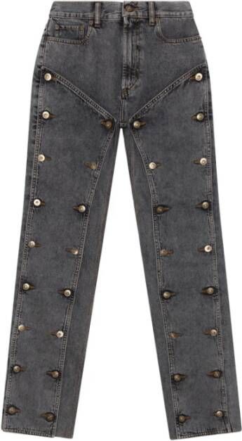 Y Project Vintage Zwarte Snap Off Jeans Zwart Dames