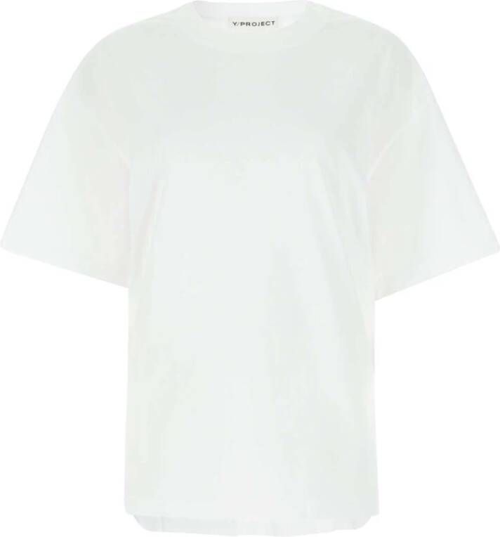 Y Project Wit katoenen t-shirt White Dames