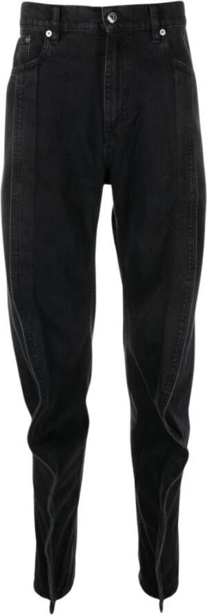 Y Project Zwarte biologische katoenen jeans met zichtbare naadafwerking Zwart Dames