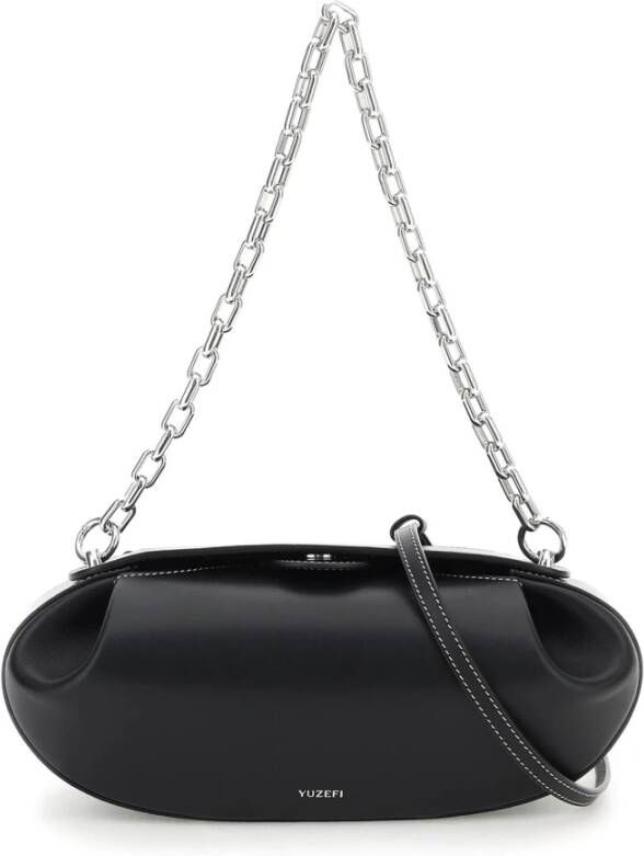 Yuzefi chain leather bag Zwart Dames