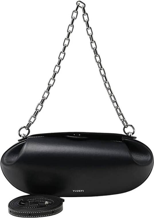 Yuzefi chain leather bag Zwart Dames