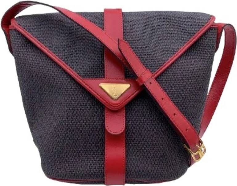 Yves Saint Laurent Vintage Pre-eigendom canvas crossbody-bags Zwart Dames