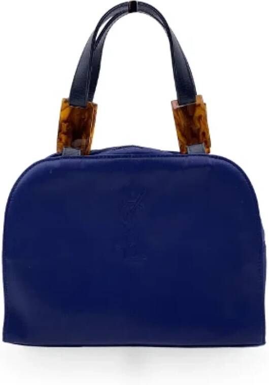 Yves Saint Laurent Vintage Pre-owned Canvas handbags Blauw Dames