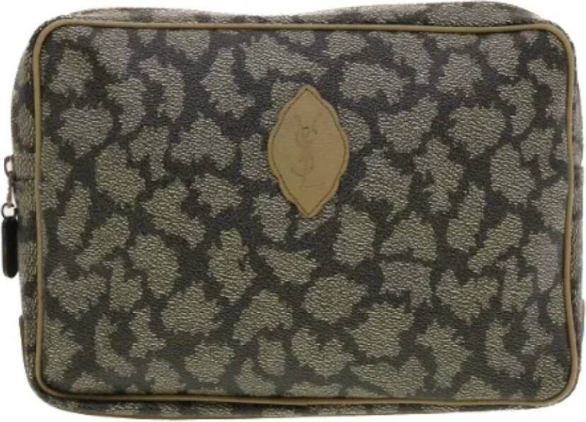 Yves Saint Laurent Vintage Pre-owned Canvas handbags Grijs Dames