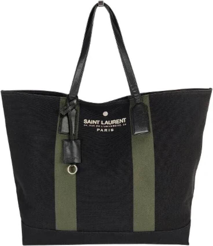 Yves Saint Laurent Vintage Pre-owned Canvas handbags Zwart Dames
