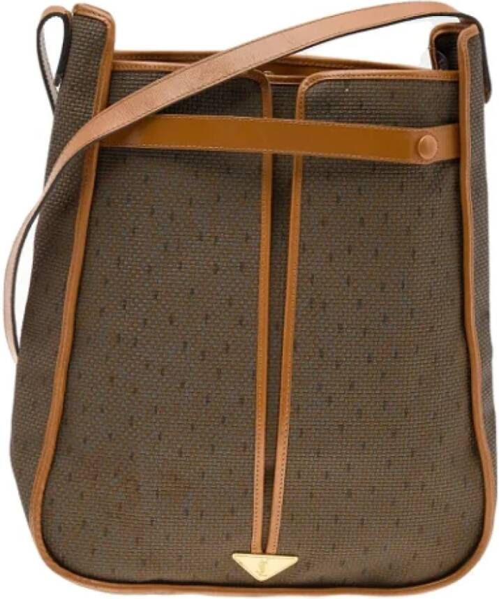 Yves Saint Laurent Vintage Pre-owned Canvas shoulder-bags Bruin Dames