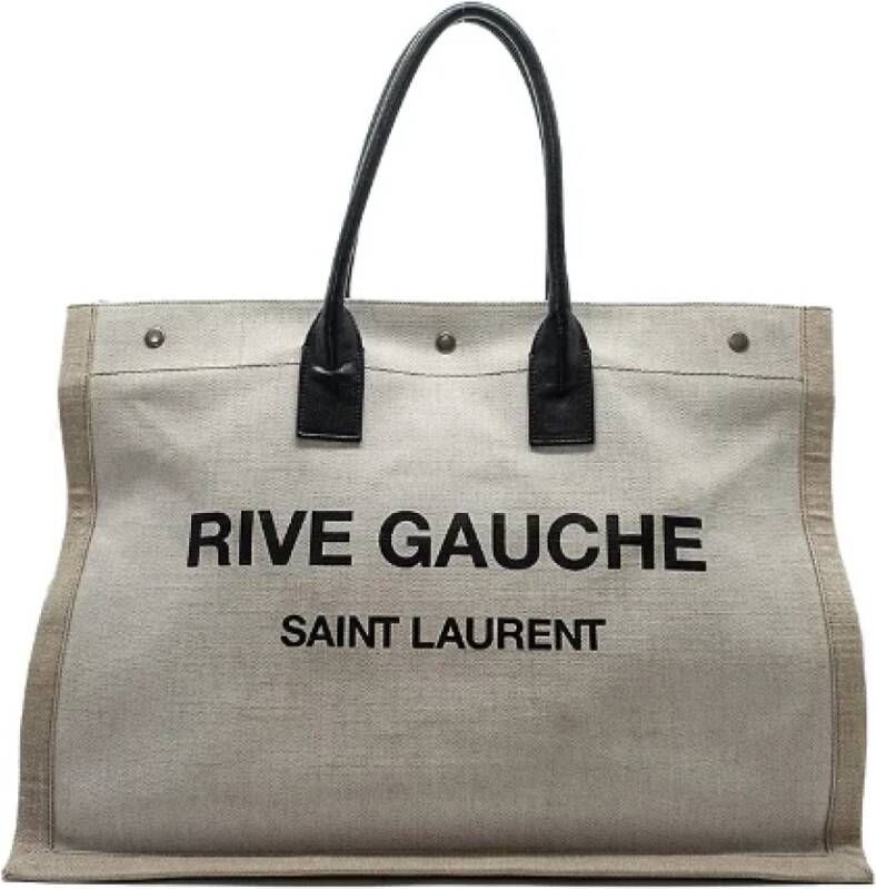 Yves Saint Laurent Vintage Pre-owned Canvas totes Beige Dames