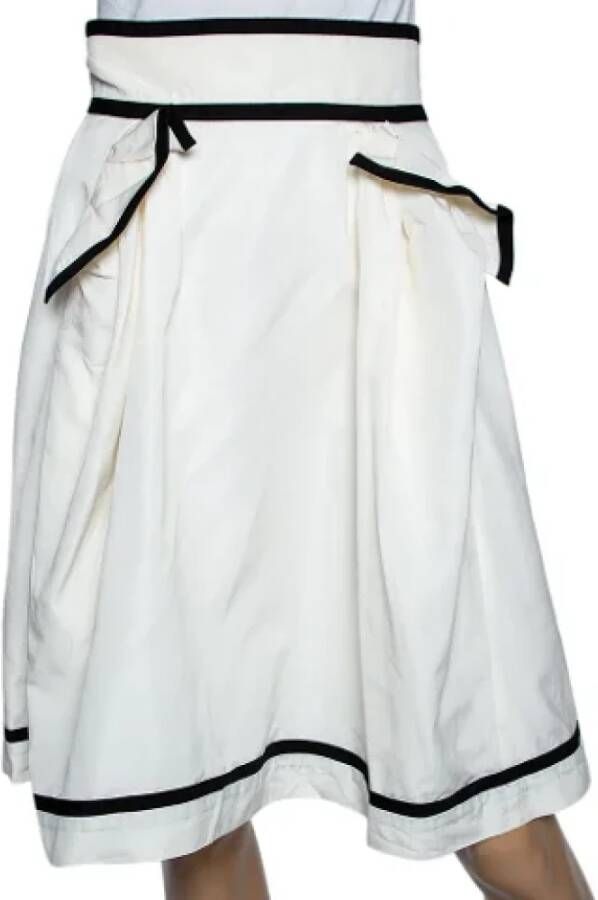 Yves Saint Laurent Vintage Pre-owned Cotton bottoms White Dames
