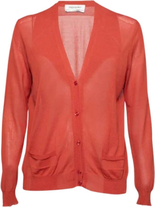 Yves Saint Laurent Vintage Pre-owned Cotton tops Oranje Dames