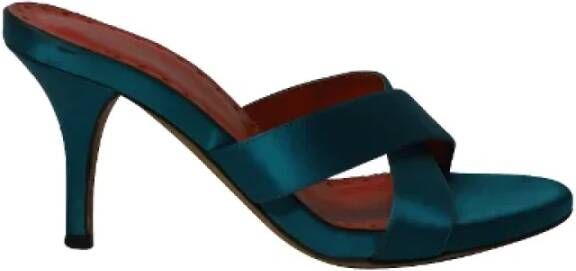 Yves Saint Laurent Vintage Pre-owned Fabric heels Blauw Dames