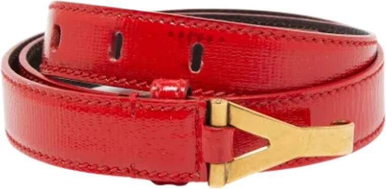 Yves Saint Laurent Vintage Pre-owned Leather belts Rood Dames