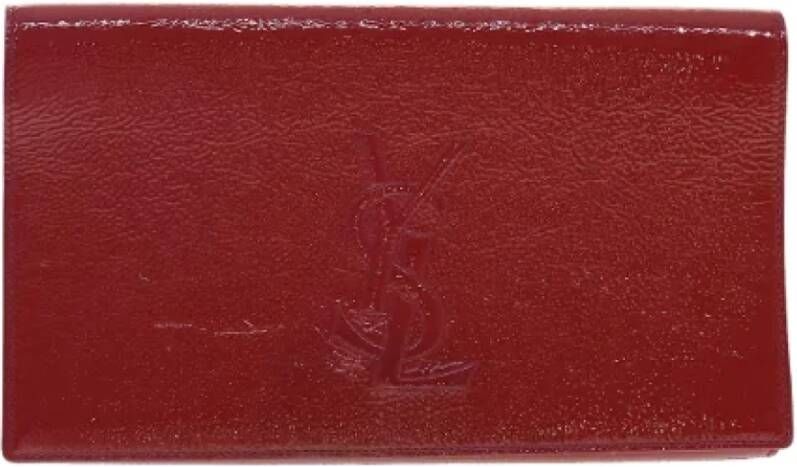 Yves Saint Laurent Vintage Pre-owned Leather clutches Rood Dames