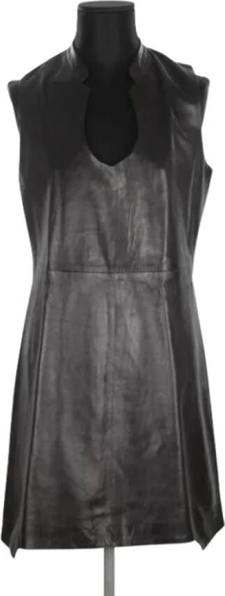 Yves Saint Laurent Vintage Pre-owned Leather dresses Zwart Dames