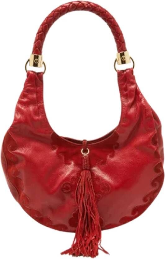 Yves Saint Laurent Vintage Pre-owned Leather handbags Red Dames
