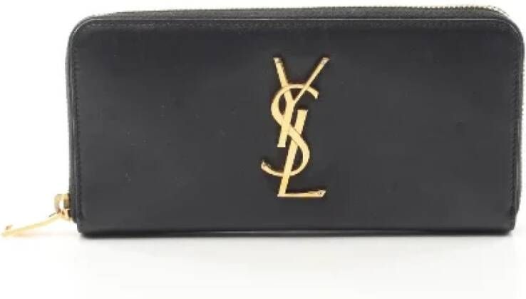 Yves Saint Laurent Vintage Pre-owned Leather wallets Zwart Dames