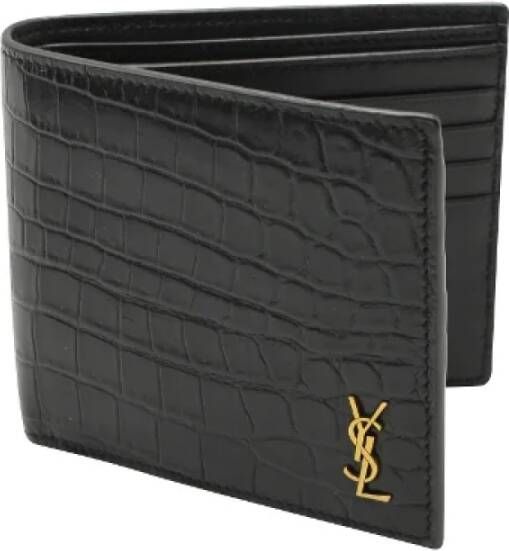 Yves Saint Laurent Vintage Pre-owned Leather wallets Zwart Heren