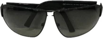 Yves Saint Laurent Vintage Pre-owned Metal sunglasses Zwart Dames
