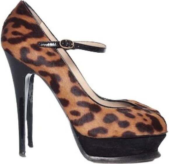 Yves Saint Laurent Vintage Pre-owned Pumps Bruin Dames