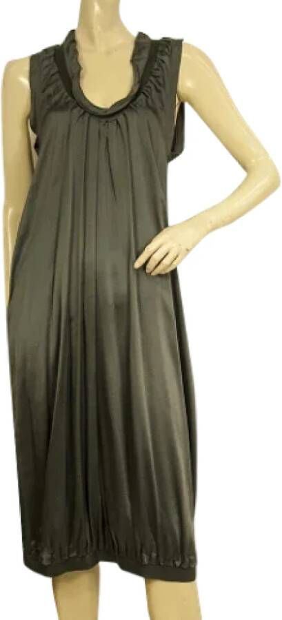 Yves Saint Laurent Vintage Pre-owned Silk dresses Grijs Dames