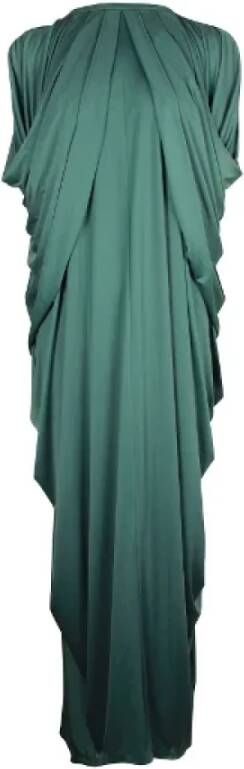 Yves Saint Laurent Vintage Pre-owned Silk dresses Groen Dames
