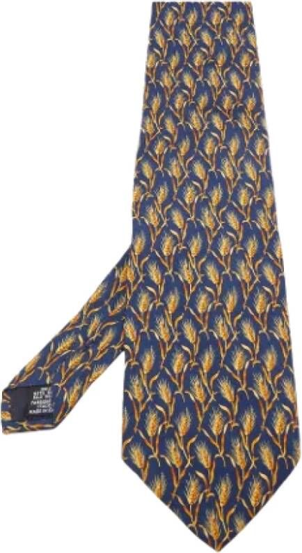 Yves Saint Laurent Vintage Pre-owned Silk tops Blauw Heren