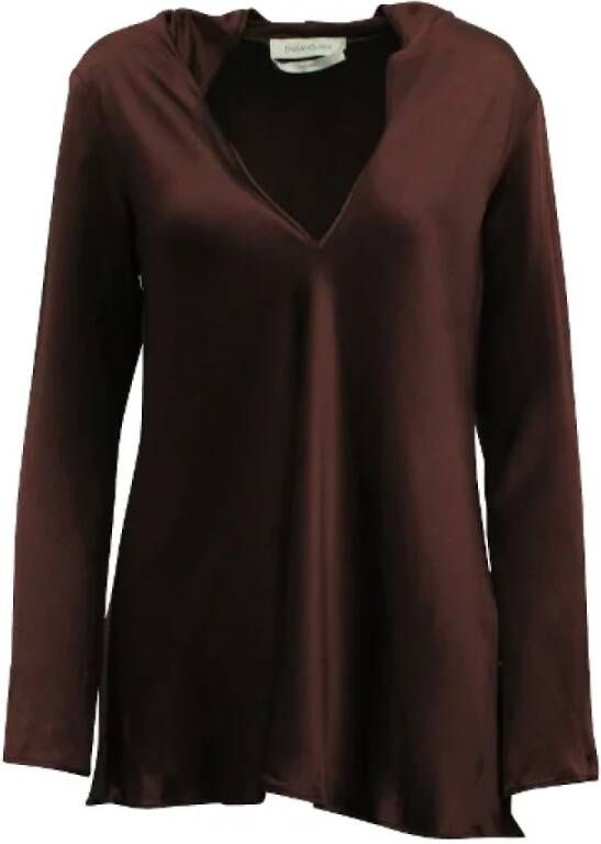 Yves Saint Laurent Vintage Pre-owned Silk tops Rood Dames