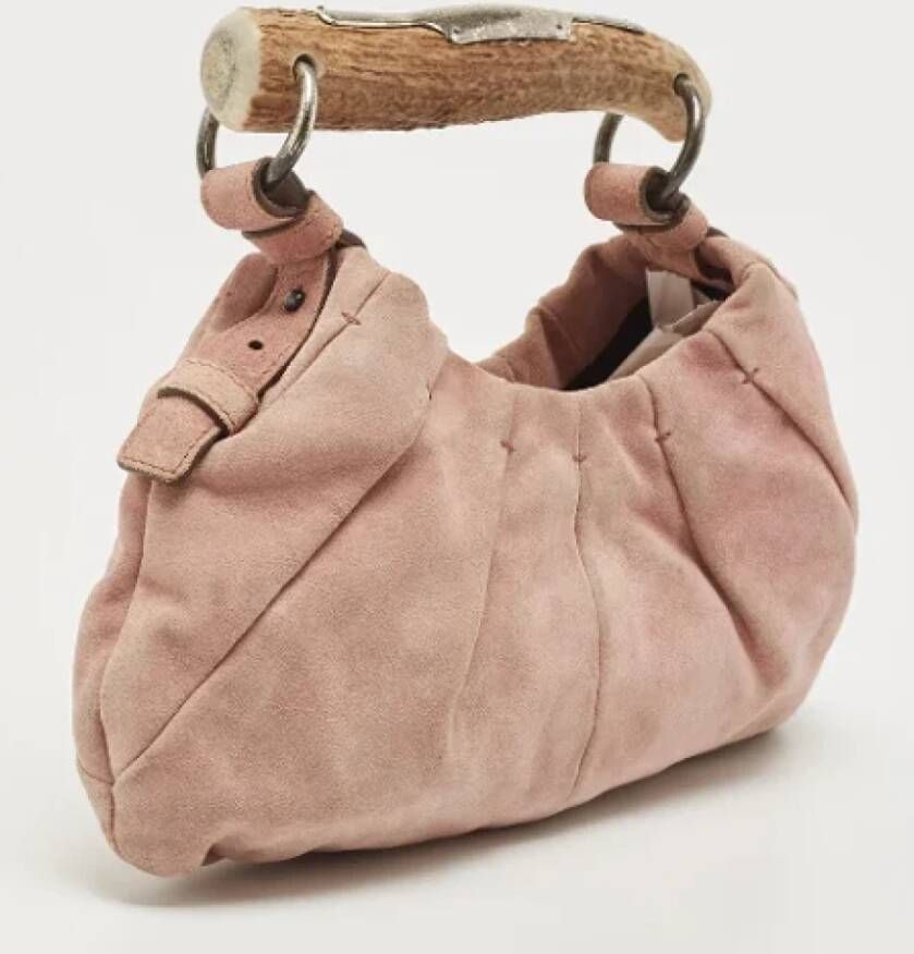 Yves Saint Laurent Vintage Pre-owned Suede handbags Roze Dames