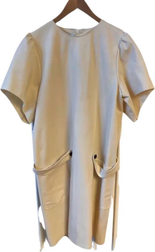 Yves Saint Laurent Vintage Pre-owned Wool dresses Beige Dames