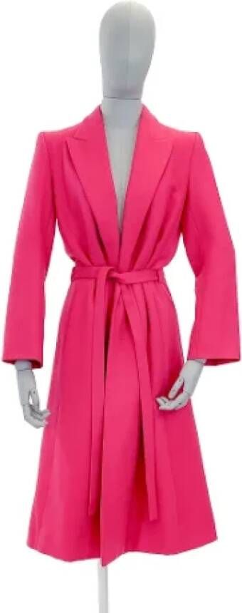 Yves Saint Laurent Vintage Pre-owned Wool outerwear Roze Dames