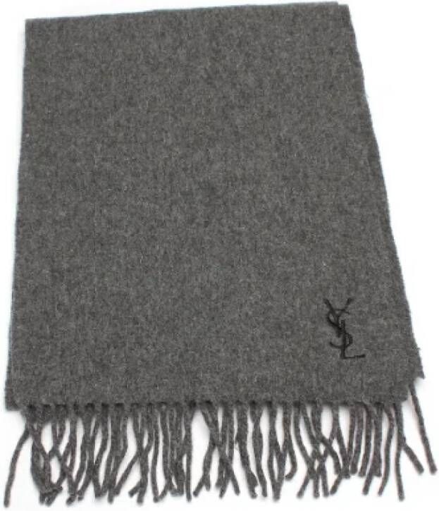 Yves Saint Laurent Vintage Pre-owned Wool scarves Zwart Dames