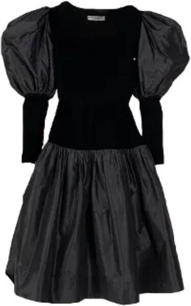 Yves Saint Laurent Vintage Vluwelen jurken van tweedehands Zwart Dames