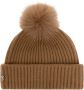 Yves Salomon Beanie met logo Bruin Dames - Thumbnail 1