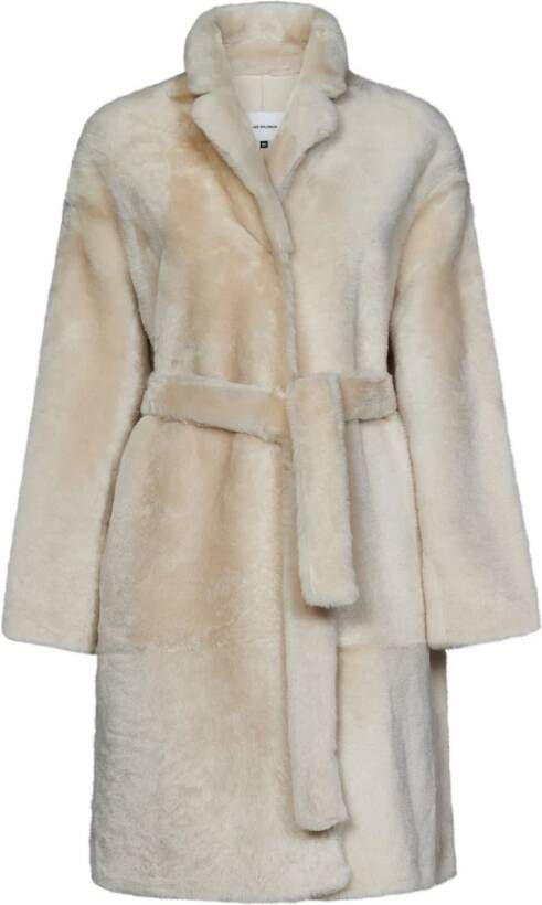 Yves Salomon Belted Coats White Dames