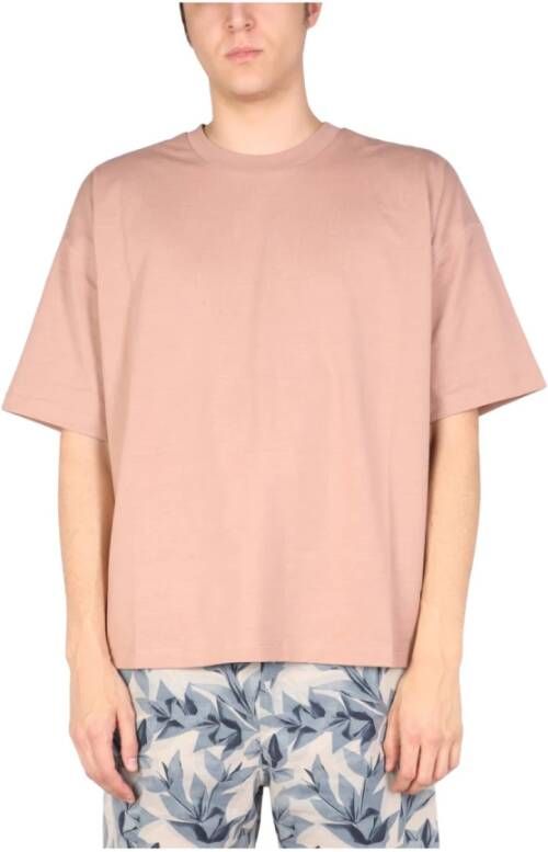 Z Zegna Oversize Fit T-shirt Roze Heren