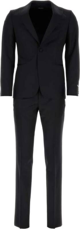 Z Zegna Single Breasted Suits Blauw Heren