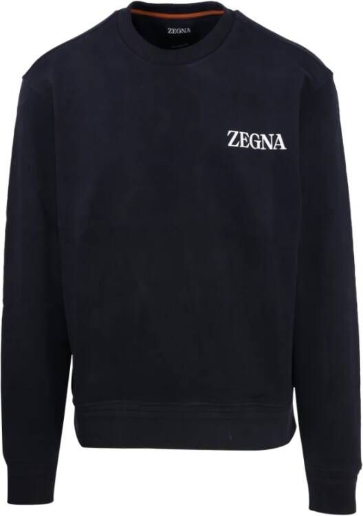 Z Zegna Stijlvolle Logo Sweatshirt Black Heren