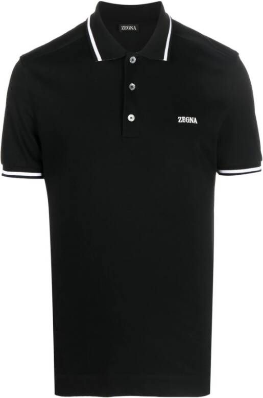 Z Zegna T-shirts and Polos Black Zwart Heren