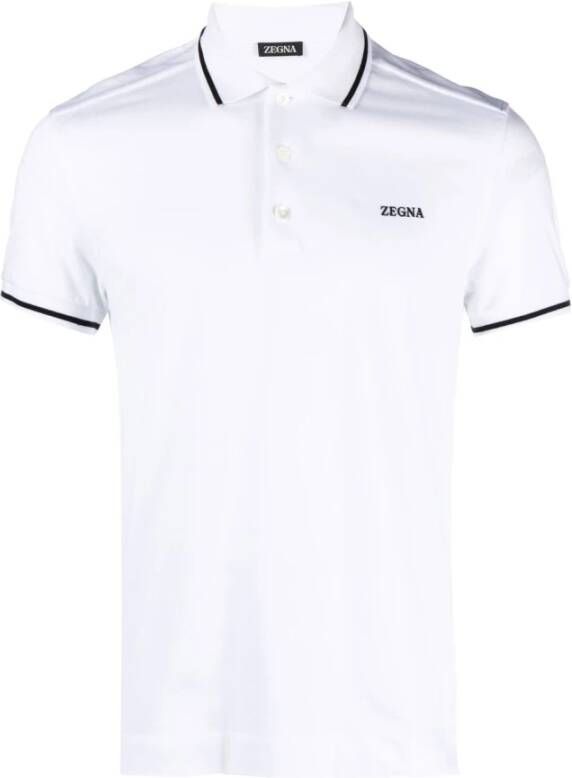 Z Zegna T-shirts and Polos White Wit Heren
