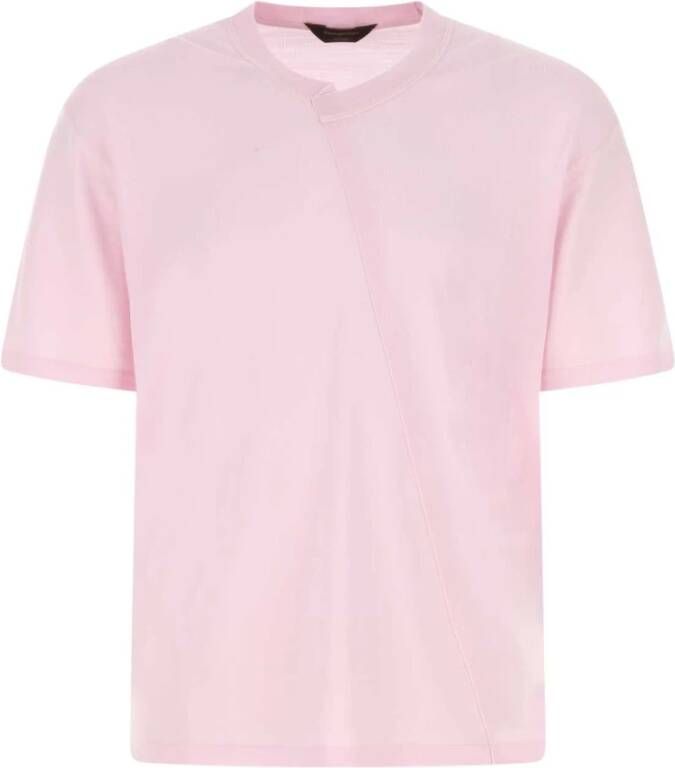 Z Zegna Hoogwaardige T-shirts voor mannen Pink Heren