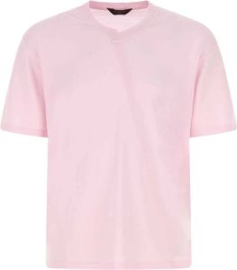 Z Zegna T-Shirts Roze Heren