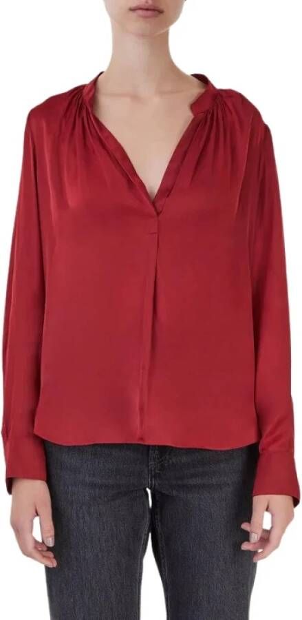 Zadig & Voltaire Satin Tink Blouse Red Dames
