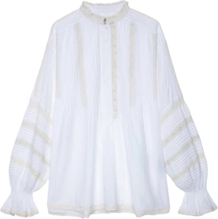 Zadig&Voltaire Broderie anglaise blouse Wit