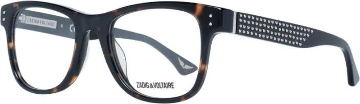 Zadig & Voltaire Zwarte Rechthoekige Optische Brillen voor Vrouwen Black Dames
