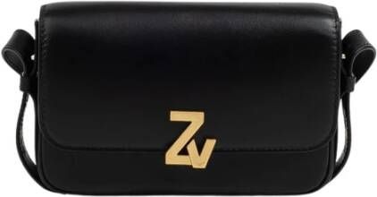 Zadig & Voltaire Zwarte Crossbody Tas ZV Initiale Le Mini Calfskin Black Dames