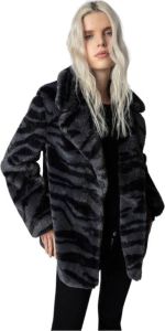 Zadig & Voltaire Faux Fur Shearling Jackets Zwart Dames