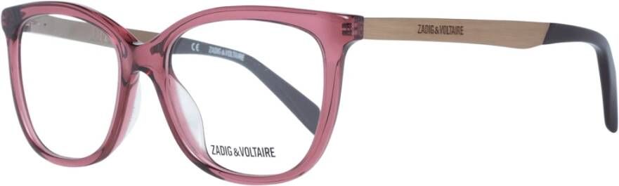 Zadig & Voltaire Rode Plastic Rechthoekige Optische Brillen voor Vrouwen Red Dames